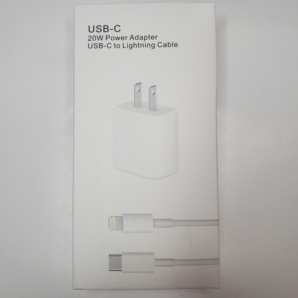 20W USB-C Power Adapter and USB-C to Lightning Cable White Charging Kit